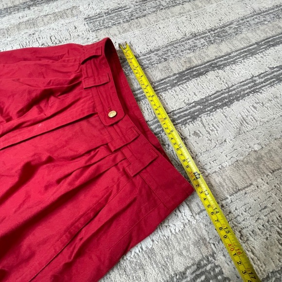 Vintage 80s MONDI West Germany Red High Waisted Pleated Trousers Womens 38 25x25 - Picture 13 of 15